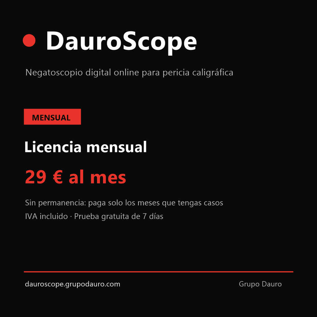 DauroScope — Licencia mensual