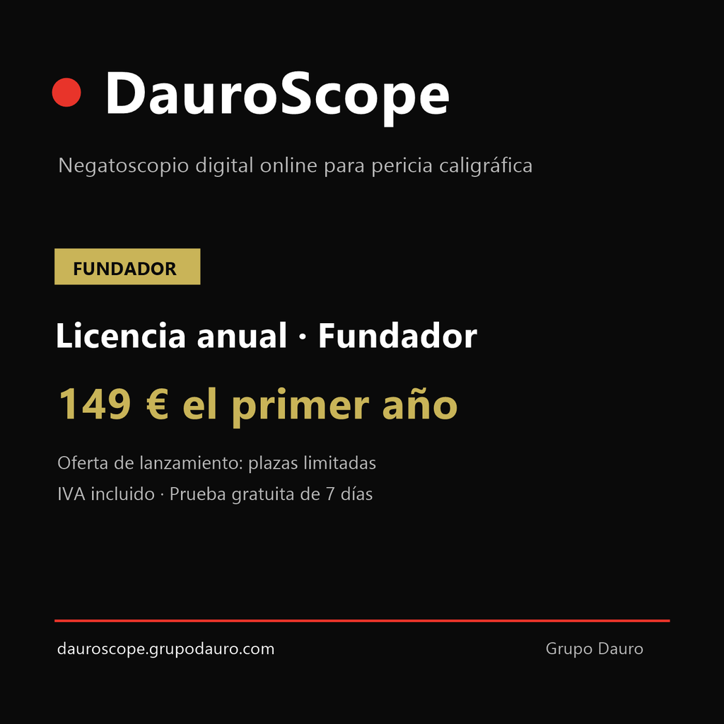 DauroScope — Licencia anual · Precio fundador